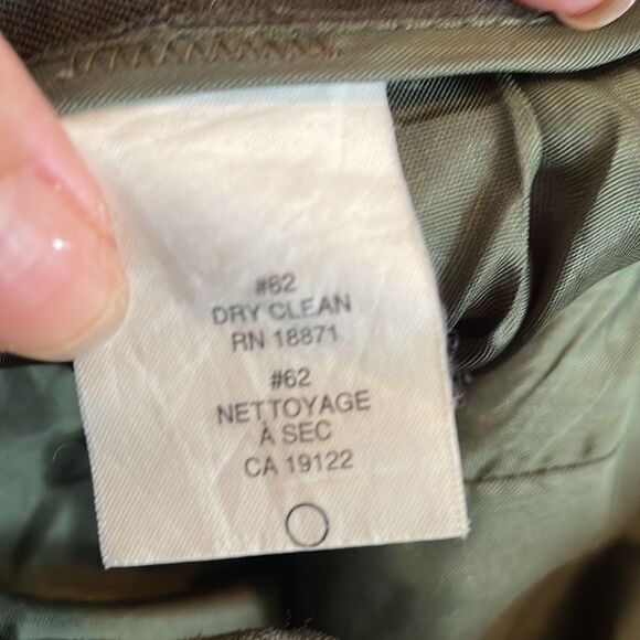 Vtg 70s/80s JH Collectibles dark army green high waisted pleat front pants - Picture 9 of 15